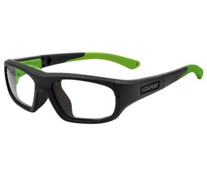 Versport VX984910 Zeus Kids Sports Goggles Mt Black/Green Eye Size 49-18