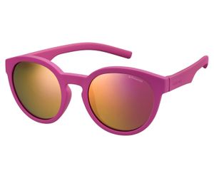 Polaroid Kids PLD-8019/S Sunglasses Polarized  0CYQ-AI Dark Pink/Brown Mirror 