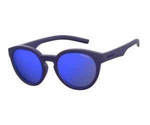 Polaroid Kids PLD-8019/S Sunglasses Polarized  0CIW-JY Rubber Blue/Gray Blue Mirror