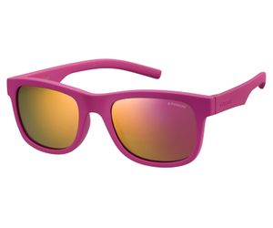 Polaroid Kids PLD-8020/S Sunglasses Polarized 0CYQ-AI Dark Pink/Brown Mirror