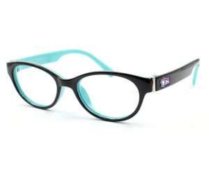 Rec Specs Liberty Sport  Z8-Y60 Kids Indesctructible Eyeglasses Shiny Black/Teal #222