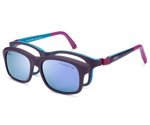Nano Arcade Solar Clip 3.0 Kids Eyeglasses Matte Purple/Turquoise 