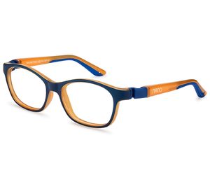 Nano Camper Glow 3.0  Kids Eyeglasses Matte Navy/Glowing Orange 