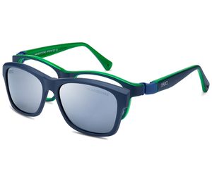 Nano Gaikai Solar Clip 3.0 Kids Eyeglasses Matte Blue/Green 