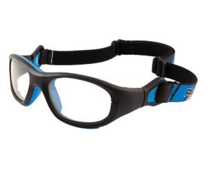 Rec Specs Liberty Sport RS-41 Protective Kids Glasses Matte Black/Cyan #273
