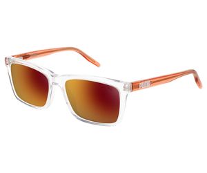 Puma Junior Kids Sunglasses PJ0040S-002 Crystal/Orange Red Lenses