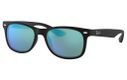 Ray-Ban Junior New Wayfarer RJ9052S Sunglasses Matte Black/Blue Mirror Lenses100S55