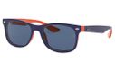Ray-Ban Junior New Wayfarer RJ9052S Sunglasses Top Blue on Orange/Blue Lenses 178/80