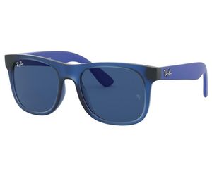 Ray-Ban Junior RJ9069S-706080 Kids Sunglasses Rubber Transp Blue