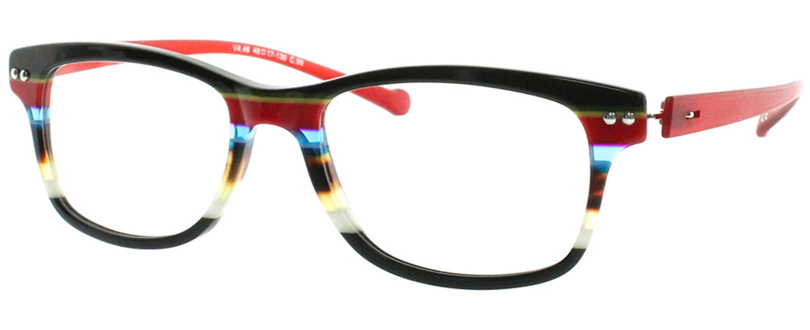 iGreen V4.46-C99 Kids Eyeglasses Shiny Multi-Layered/Matt Red