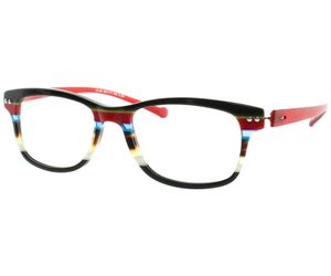 iGreen V4.46-C99 Kids Eyeglasses Shiny Multi-Layered/Matt Red