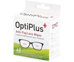 OptiPlus Anti-Fog Lens Wipes and Cleaner 60/Box  