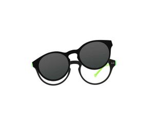 iGreen Plus-10 CM02 Kids Eyeglasses Matt Black/Acid Green Clip Polarized Matt Black