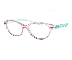 iGreen V4.29-C13 Kids Eyeglasses Transp Glitter Pink/Matt Aqua Marine