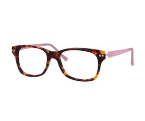 iGreen V4.71-C66 Kids Eyeglasses Black Yellow Havana/Matt Light Pink