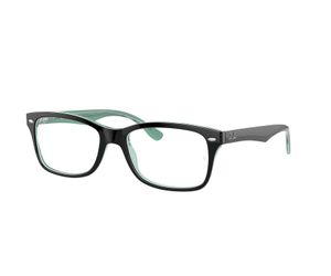 Ray-Ban Eyeglasses RX5228-8121 Black on Transparent Green