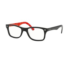 Ray-Ban Eyeglasses RX5228-2479 Black on Texture Red