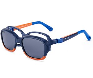 Nano Solar Clip Replay 3.0 Kids Eyeglasses Matte Navy/Orange