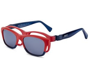 Nano Gaikai Solar Clip 3.0 Kids Eyeglasses Matte Red/Navy