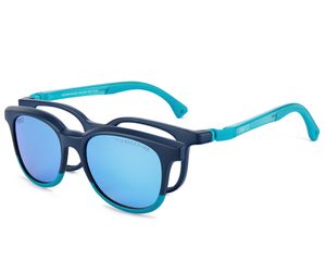 Nano Pixel Solar Clip 3.0 Kids Eyeglasses Matte Blue/Turquoise