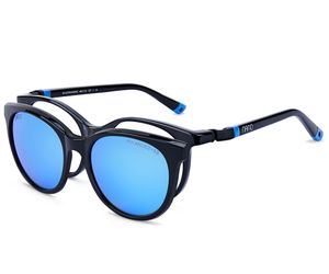 Nano Glitch Solar Clip 3.0 Kids Eyeglasses Black/Blue