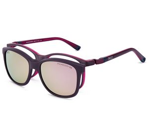 Nano Quest Solar Clip 3.0 Kids Eyeglasses Raspberry Matte/Framboise/Navy