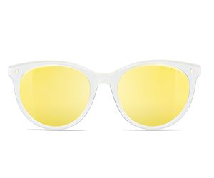 Nano Glitch Blue Block Yellow Lens Clip Crystal White        