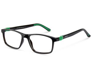 Nano Fanboy 3.0 Kids Eyeglasses Crystal Black/Green