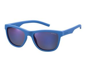 Polaroid Kids PLD-8018/S Sunglasses Polarized Blue/Gray Blue Mirror 0ZDI-JY