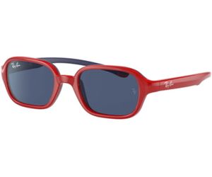 Ray-Ban Junior  RJ9074S-709380 Kids Sunglasses Red on Rubber Blue