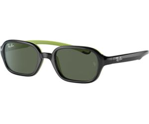 Ray-Ban Junior  RJ9074S-709471 Kids Sunglasses Black on Rubber Green