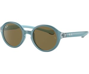 Ray-Ban Junior  RJ9075S-709773 Kids Sunglasses Light Blue on Rubber Light Blue