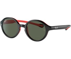 Ray-Ban Junior  RJ9075S-710071 Kids Sunglasses Black on Rubber Red