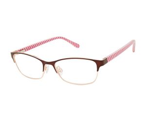 Lulu Guinness Girls Eyeglasses LK034 Brown/Rose Gold 