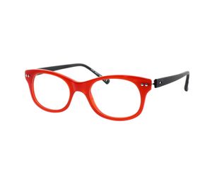 iGreen V4.57-C09 Kids Eyeglasses Shiny Red/Matt Dk Navy Blue