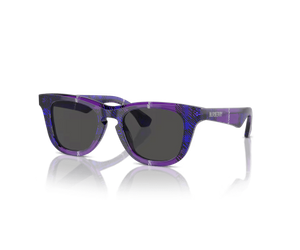Burberry 0JB4002 411387 Kids Sunglasses Check Violet with Dark Grey Lenses  