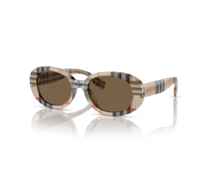 Burberry 0JB4339 377873 Kids Sunglasses Vintage Check Dark Brown Lenses   