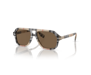 Burberry 0JB4340 377873 Kids Sunglasses Vintage Check Dark Brown Lenses   