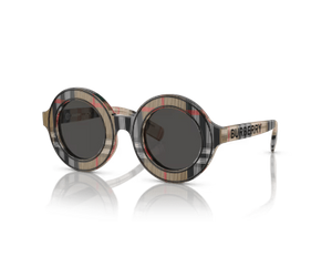 Burberry 0JB4386 377887 Kids Sunglasses Vintage Check Dark Grey Lenses   