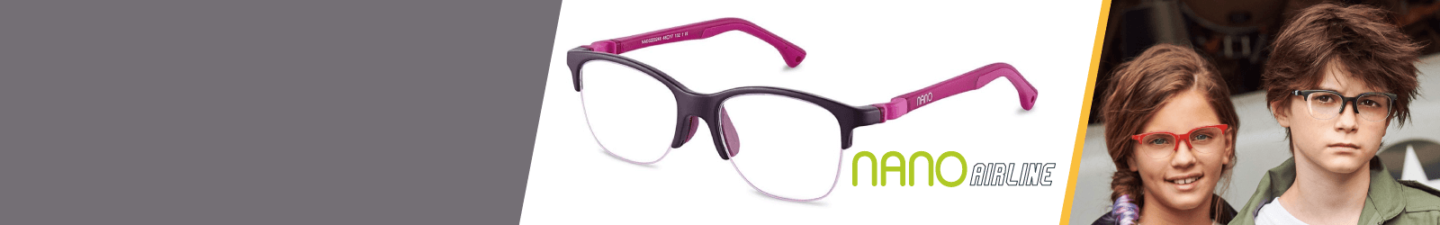 White Nano Airline Kids Glasses from 4 to 6-year-old