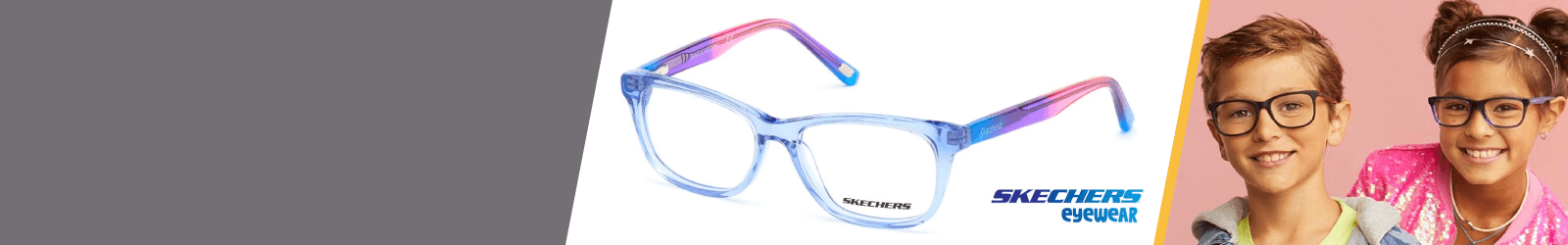 White Skechers  Kids Glasses